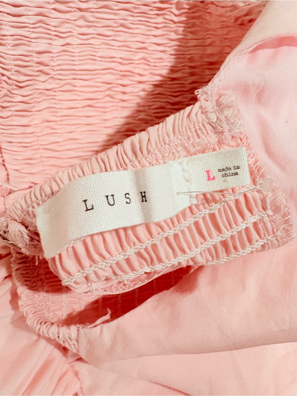 Lush Blush Pink Tie-Strap Bubble Mini Dress - Picture 3 of 3